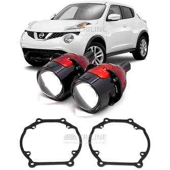 Линзы для фар Nissan Juke I (YF15) рестайлинг [2014-2020] для замены на светодиодные Би-ЛЕД модули Q2 Redamption