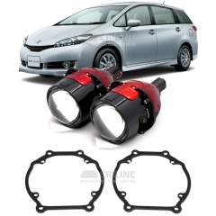 Линзы для фар Toyota Wish I/II (XE10/20) [2005-2017] для замены на светодиодные Би-ЛЕД модули Q2 Redamption