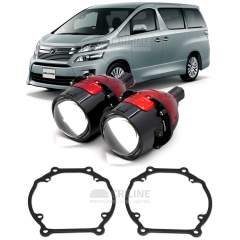 Линзы для фар Toyota Vellfire I (H20) рестайлинг [2011-2015] для замены на светодиодные Би-ЛЕД модули Q2 Redamption