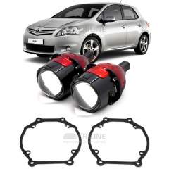 Линзы для фар Toyota Auris I (E150) рестайлинг [2010-2012] для замены на светодиодные Би-ЛЕД модули Q2 Redamption