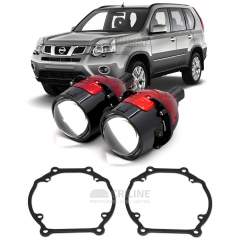Линзы для фар Nissan X-Trail II (T31) рестайлинг [2011-2015] для замены на светодиодные Би-ЛЕД модули Q2 Redamption