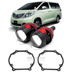Линзы для фар Toyota Alphard II (H20) рестайлинг [2011-2015] для замены на светодиодные Би-ЛЕД модули Q2 Redamption