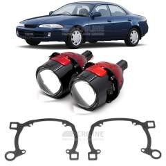 Линзы для фар Toyota Sprinter Marino (E100) [1992-1997] для замены на светодиодные Би-ЛЕД модули Q2 Redamption