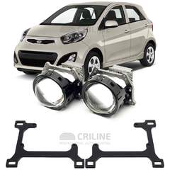 Линзы для фар Kia Picanto II (TA) [2011-2017] для замены на светодиодные Би-ЛЕД модули