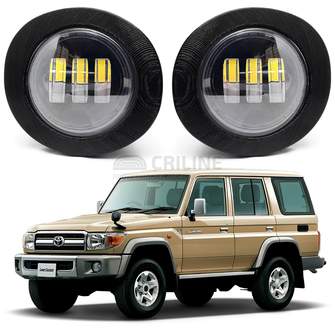 Светодиодные противотуманные фары Toyota Land Cruiser VIII (J70) 3-й рейстайл [2007-2023] 3 линзы