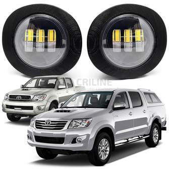 Светодиодные противотуманные фары Toyota Hilux VII (AN10/20/30) [2004-2015] 3 линзы