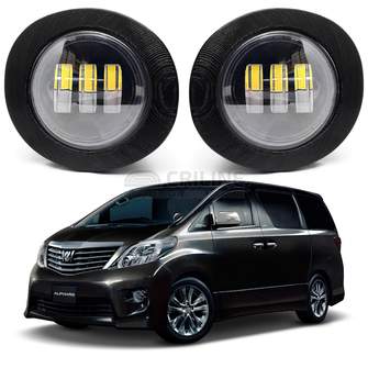 Светодиодные противотуманные фары Toyota Alphard II (H20) дорестайл [2008-2011] 3 линзы
