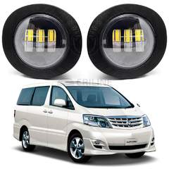 Светодиодные противотуманные фары Toyota Alphard I (H10) рестайл [2005-2008] 3 линзы