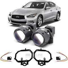 Линзы для фар Infiniti Q70 I (Y51) рестайл [2014-2018] LED AFS для замены на светодиодные Би-ЛЕД модули