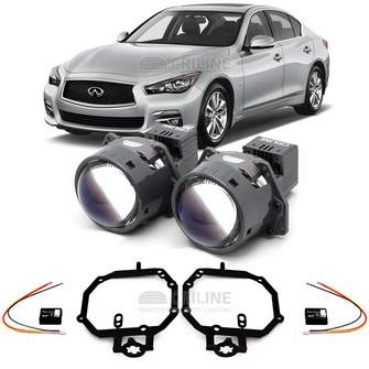 Линзы для фар Infiniti Q70 I (Y51) рестайл [2014-2018] LED AFS для замены на светодиодные Би-ЛЕД модули