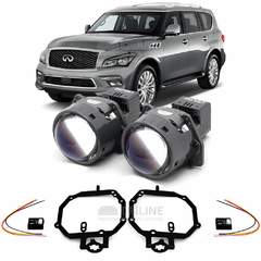 Линзы для фар Infiniti QX80 I (Z62) рестайл [2014-2018] LED AFS для замены на светодиодные Би-ЛЕД модули