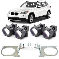 Линзы для фар BMW X1 I (E84) [2009-2015] 4 линзы для замены на светодиодные Би-ЛЕД модули