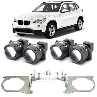 Линзы для фар BMW X1 I (E84) [2009-2015] 4 линзы для замены на светодиодные Би-ЛЕД модули