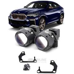 Линзы для фар BMW X6 III (G06) дорестайл [2017-2023] для замены на светодиодные Би-ЛЕД модули