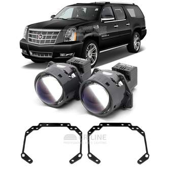 Линзы для фар Cadillac Escalade III (GMT900) [2006-2015] для замены на светодиодные Би-ЛЕД модули