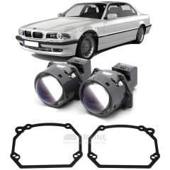 Линзы для фар BMW 7-Series III (E38) рестайл [1998-2001] для замены на светодиодные Би-ЛЕД модули