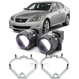 Линзы для фар Lexus IS250 2 (XE20) [2005-2008] для замены на светодиодные Би-ЛЕД модули