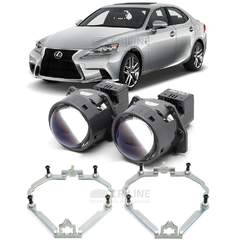 Линзы для фар Lexus IS250 2 рестайл (XE20) [2008-2010] для замены на светодиодные Би-ЛЕД модули