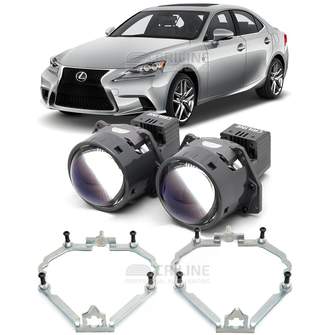 Линзы для фар Lexus IS250 2 рестайл (XE20) [2008-2010] для замены на светодиодные Би-ЛЕД модули