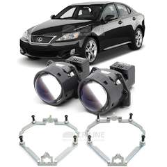 Линзы для фар Lexus IS300 2 (XE20) [2005-2008] для замены на светодиодные Би-ЛЕД модули