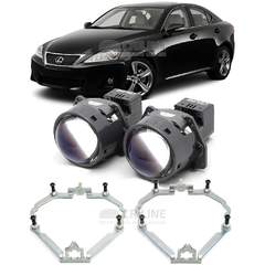 Линзы для фар Lexus IS300 2 рестайл (XE20) [2008-2010] для замены на светодиодные Би-ЛЕД модули