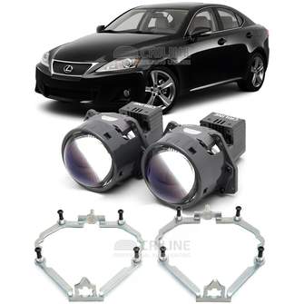 Линзы для фар Lexus IS300 2 рестайл (XE20) [2008-2010] для замены на светодиодные Би-ЛЕД модули
