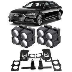 Линзы для фар Audi A8 IV (D5) дорестайл [2017-2022] 1.5 дюйма для замены на светодиодные Би-ЛЕД модули
