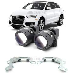 Линзы для фар Audi Q3 I (8U) дорестайл [2011-2015] для замены на светодиодные Би-ЛЕД модули