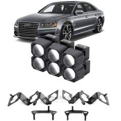 Линзы для фар Audi A8 III (D4) рестайл [2013-2018] 1.5 дюйма для замены на светодиодные Би-ЛЕД модули