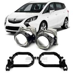 Линзы для фар Opel Zafira III (C) дорестайл [2011-2016] (замена штатной рамки) для замены на светодиодные Би-ЛЕД модули