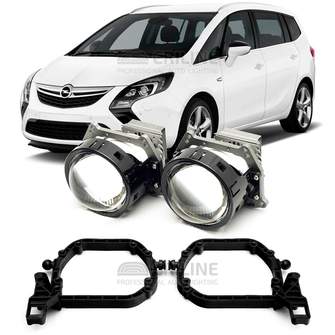 Линзы для фар Opel Zafira III (C) дорестайл [2011-2016] (замена штатной рамки) для замены на светодиодные Би-ЛЕД модули
