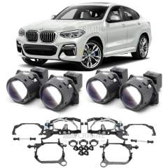 Линзы для фар BMW X4 II (G02) [2018-2021] для замены на светодиодные Би-ЛЕД модули