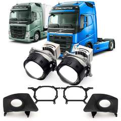 Линзы для фар Volvo FH III [2012-2022] (универсальные) для замены на светодиодные Би-ЛЕД модули