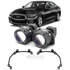 Линзы для фар Infiniti Q50 IV (V37) [2014-2017] для замены на светодиодные Би-ЛЕД модули