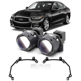 Линзы для фар Infiniti Q50 IV (V37) [2014-2017] для замены на светодиодные Би-ЛЕД модули