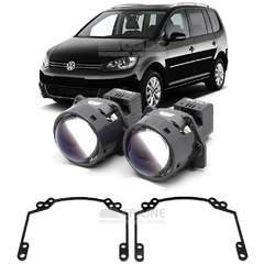 Линзы для фар Volkswagen Touran I (1T) рестайл [2006-2010] для замены на светодиодные Би-ЛЕД модули