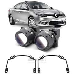 Линзы для фар Renault Fluence I (L30) рестайл [2012-2017] для замены на светодиодные Би-ЛЕД модули