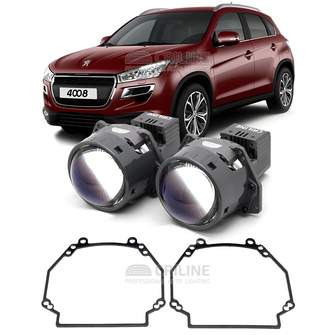 Линзы для фар Peugeot 4008 I [2012-2015] для замены на светодиодные Би-ЛЕД модули