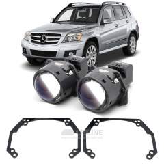 Линзы для фар Mercedes-Benz GLK-Class I (X204) [2008-2012] галоген для замены на светодиодные Би-ЛЕД модули