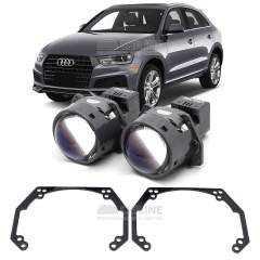 Линзы для фар Audi Q3 I (8U) рестайл [2014-2017] ксенон для замены на светодиодные Би-ЛЕД модули