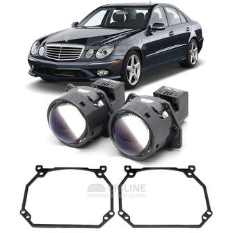 Линзы для фар Mercedes-Benz E-Class I (W211) рестайл [2006-2009] для замены на светодиодные Би-ЛЕД модули