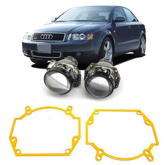 Ремкомплект для фар Audi A4 (B6) [2001-2005] галоген для замены штатных линз на модули Hella 3R