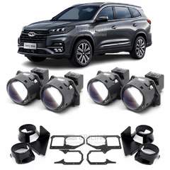 Линзы для фар Chery Tiggo 8 I (T18) рестайл [2019-н.в.] LED рефлектор для замены на светодиодные Би-ЛЕД модули