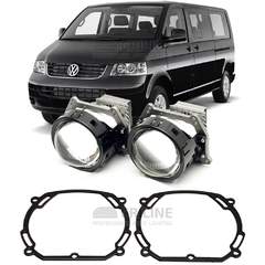 Линзы для фар Volkswagen Transporter V (T5) дорестайл [2002-2009] галоген для замены на светодиодные Би-ЛЕД модули