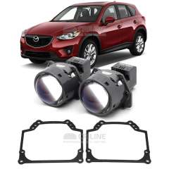 Линзы для фар Mazda CX-5 I (KE) дорестайл [2013-2019] AFS для замены на светодиодные Би-ЛЕД модули