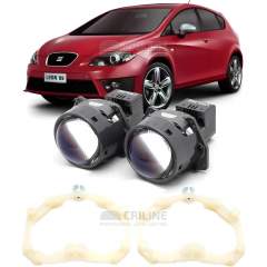 Линзы для фар SEAT Leon II (1P) рестайлинг [2009-2013] AFS для замены на светодиодные Би-ЛЕД модули