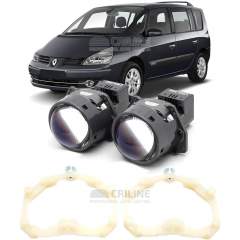 Линзы для фар Renault Espace IV (JK) рестайлинг [2006-2012] для замены на светодиодные Би-ЛЕД модули