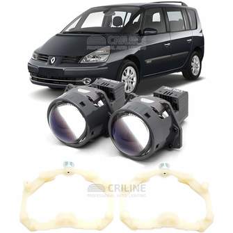 Линзы для фар Renault Espace IV (JK) рестайлинг [2006-2012] для замены на светодиодные Би-ЛЕД модули