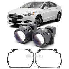 Линзы для фар Ford Fusion II [2012-2016] галоген для замены на светодиодные Би-ЛЕД модули