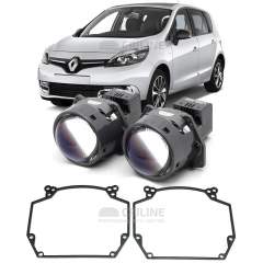 Линзы для фар Renault Scenic III (JZ) рестайлинг 2 [2013-2016] галоген для замены на светодиодные Би-ЛЕД модули